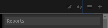 reports shown in the menu